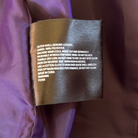 Genuine Suede Vintage Jacket. Cool Grape Purple. - Picture 3 of 4